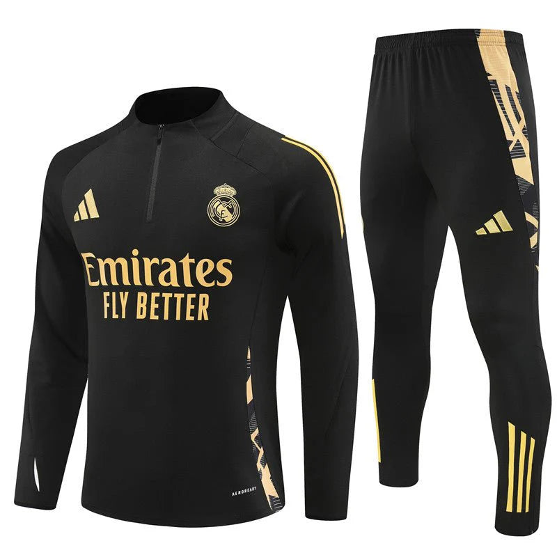 REAL MADRID - BLACK / GOLD TRACKSUIT